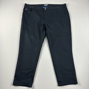 Peter Millar EB66 Pants Men's 42x27 Black Performance‎ Five-Pocket Pant Golf